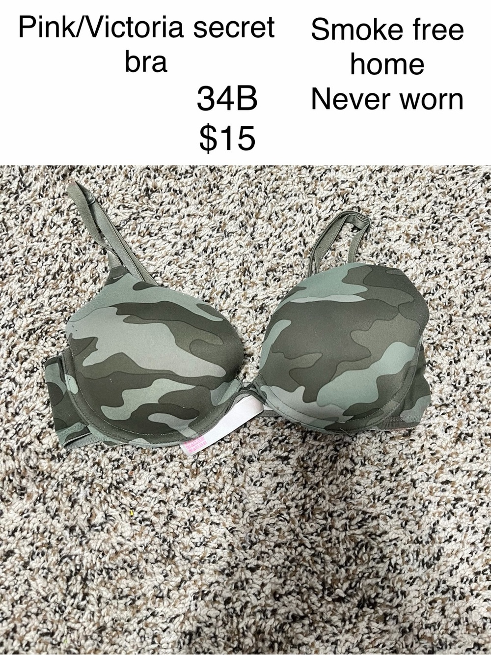 Victoria's Secret Olive Green Camo Push-Up Bra